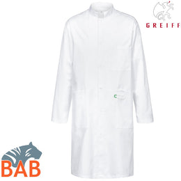 Greiff Care 5026 Visitenmantel für Sie und Ihn, Regular Fit, Mischgewebe