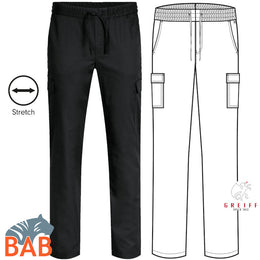Greiff Cuisine 5336 Herren Cargohose Regular Fit schwarz