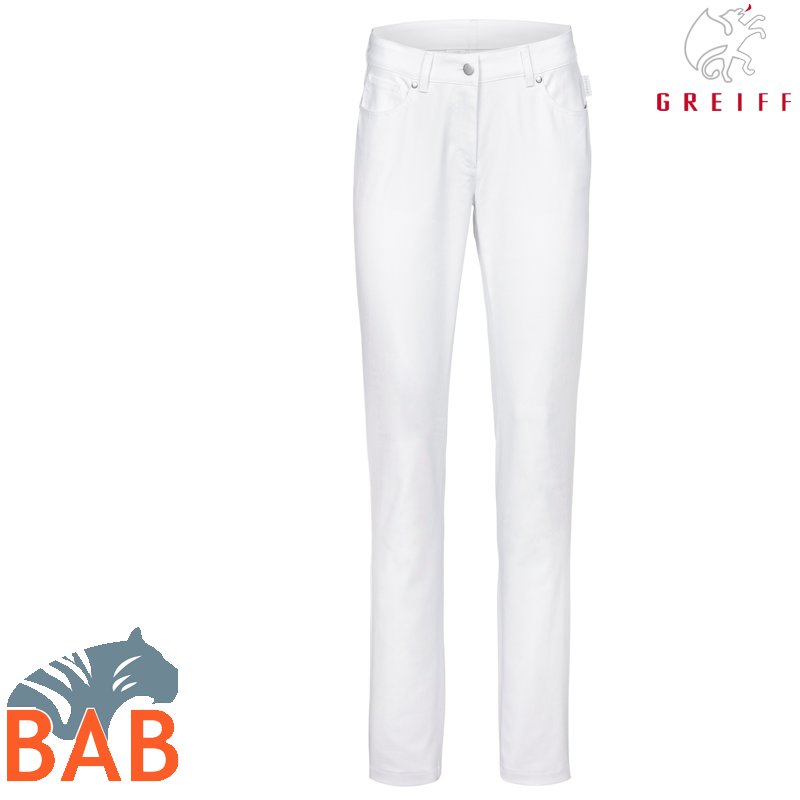 Greiff Care 5344 Five Pocket Damenhose Regular Fit, weiß