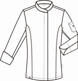 Greiff Cuisine 54001 Damenkochjacke, Regular Fit ,weiß