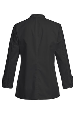 Greiff Cuisine 5405 Damen-Kochjacke, Regular Fit schwarz, taupe