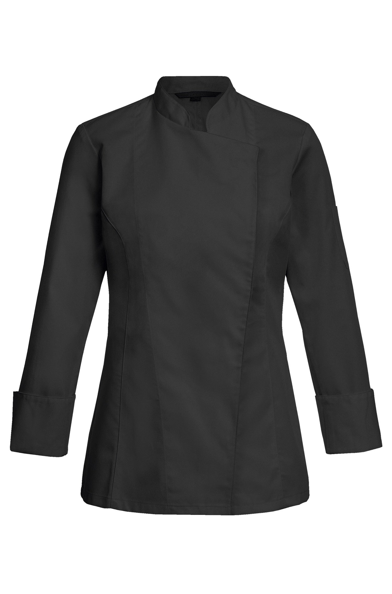 Greiff Cuisine 5405 Damen-Kochjacke, Regular Fit schwarz, taupe