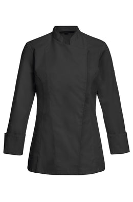 Greiff Cuisine 5405 Damen-Kochjacke, Regular Fit schwarz, taupe