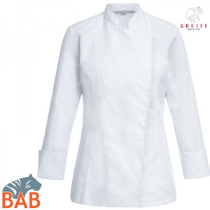 Greiff Cuisine 5405 Damen-Kochjacke, Regular Fit weiß