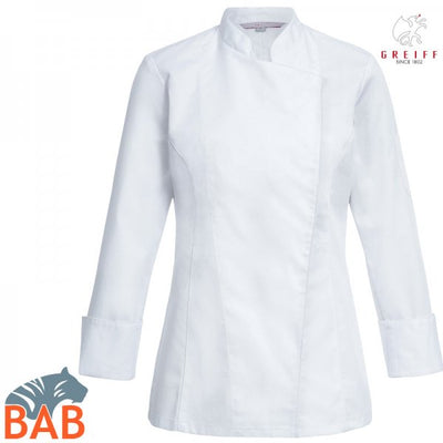 Greiff Cuisine 5405 Damen-Kochjacke, Regular Fit weiß