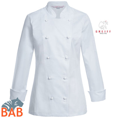 Greiff Cuisine 5407 Damen Kochjacke Regular Fit, weiss