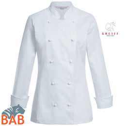 Greiff Cuisine 5407 Damen Kochjacke Regular Fit, weiss -Einzelteil ohne Etikett