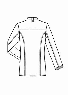 Greiff  Denimstyle 5415 Damen- Kochjacke Regular Fit im Bikerstyle