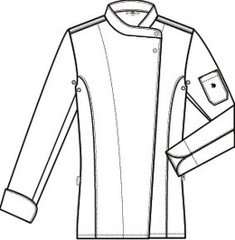 Greiff Cuisine 5422 Premium Kochjacke Damen Regular Fit, schwarz, taupe