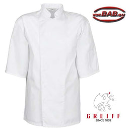 Greiff Cuisine 5562 Kochjacke halbarm, schwarz, grau, taupe, weiß