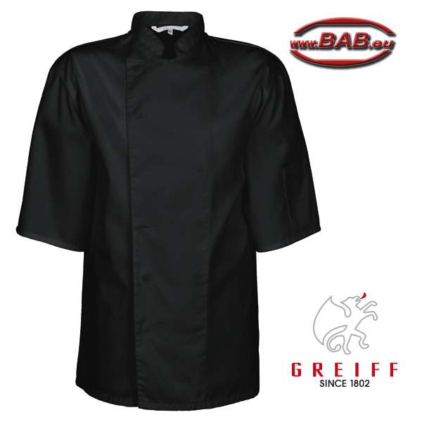 Greiff Cuisine 5562 Kochjacke halbarm, schwarz, grau, taupe, weiß