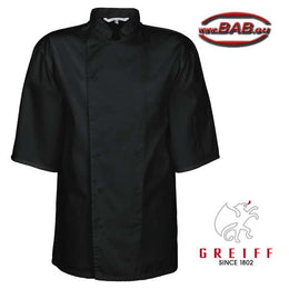 Greiff Cuisine 5562 Kochjacke halbarm, schwarz, grau, taupe, weiß