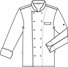 Greiff Cuisine 5566 Stretch Kochjacke Regular Fit, schwarz