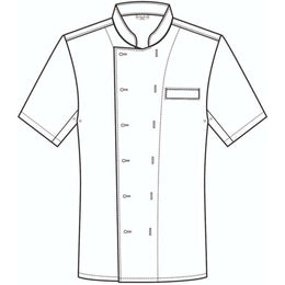 Greiff 5567 Cuisine Kochjacke halbarm schwarz, Regular Fit