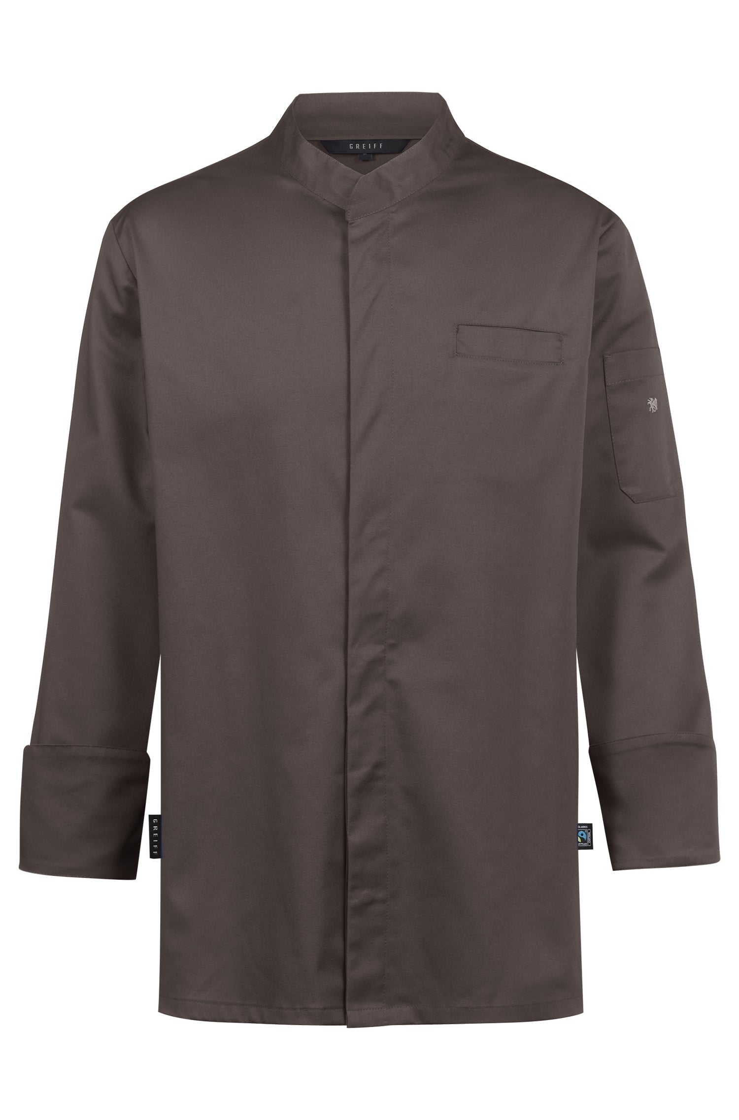 Greiff Cuisine Premium 5569 Stretch-Kochjacke  Regular Fit, schwarz, taupe