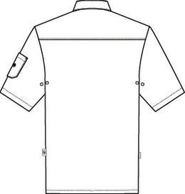 Greiff Cuisine Premium 5573 Kochjacke halbarm  Regular Fit, weiss, schwarz