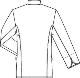 Greiff Cuisine 5577 Kochjacke schwarz- Paspel- anthrazit