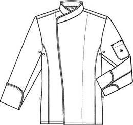 Greiff Cuisine 5577 Kochjacke schwarz- Paspel- anthrazit