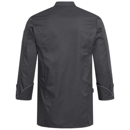 Greiff Cuisine 5577 Kochjacke schwarz- Paspel- anthrazit