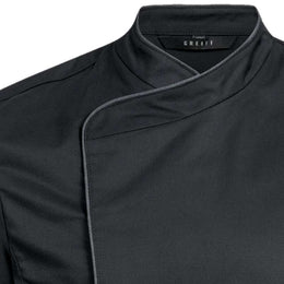 Greiff Cuisine 5577 Kochjacke schwarz- Paspel- anthrazit