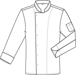 Greiff Cuisine 5580 Kochjacke, schwarz, lichtgrau, taupe, weiß