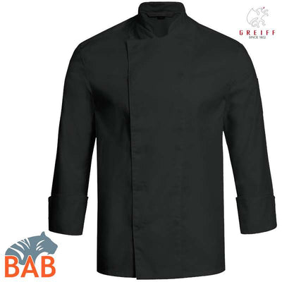 Greiff Cuisine 5580 Kochjacke, schwarz, lichtgrau, taupe, weiß