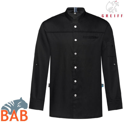 Greiff Cuisine 5589 Kochjacke, schwarz Regular Fit