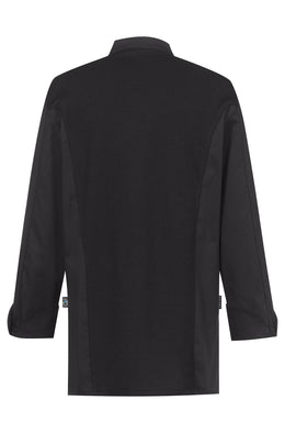 Greiff Cuisine 5598 Premium Herren-Kochjacke, Regular Fit , schwarz, taupe