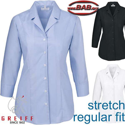 Greiff Basic 6506 Damenbluse mit 3/4 Arm, Regular Fit