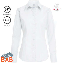 Greiff  Basic 6515  Damen Bluse Regular Fit-langarm, weiss Gr.52 Einzelteil