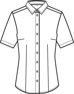 Greiff  Basic 6516 Kurzarm Damenbluse Regular fit, weiß