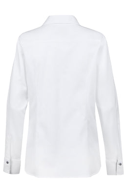 Greiff Modern 65271 Damen Bluse Regular Fit ,weiß mit Farbkontrast