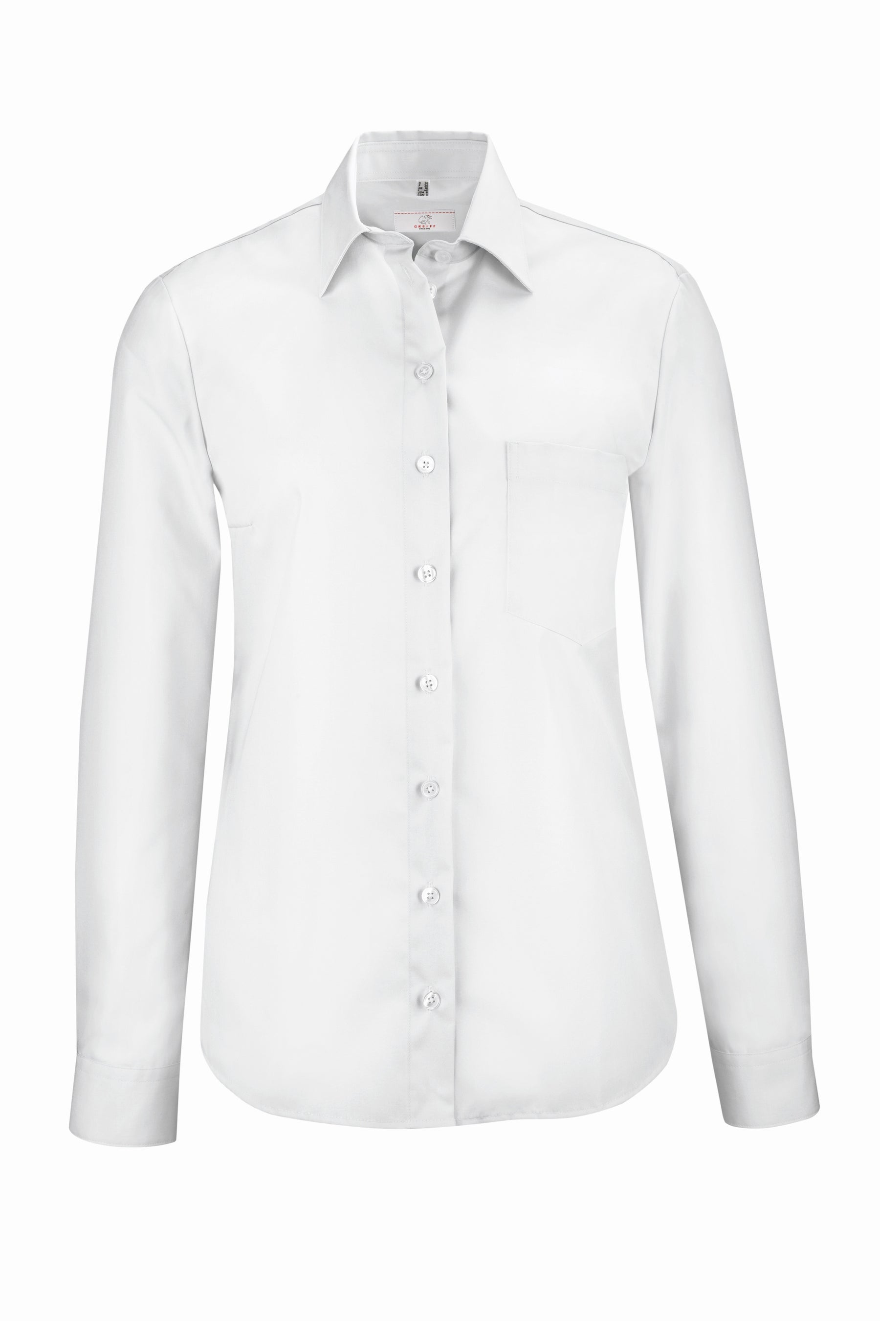 Greiff Leasing 65520 Damen Bluse Regular Fit-langarm, weiß