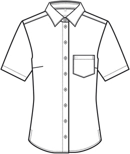 Greiff Leasing 65530 Damen Bluse Regular Fit-kurzarn, weiß