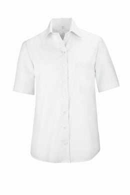 Greiff Leasing 65530 Damen Bluse Regular Fit-kurzarn, weiß