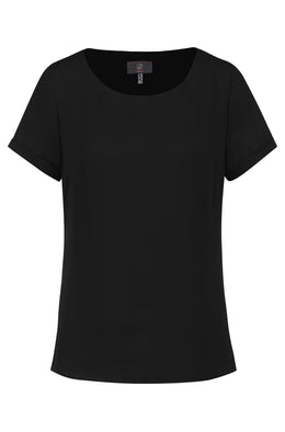 Greiff 6577 Damen-Chiffon Bluse kurzarm Regular Fit