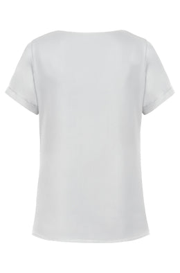 Greiff 6577 Damen-Chiffon Bluse kurzarm Regular Fit