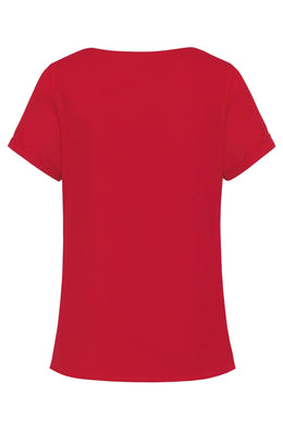 Greiff 6577 Damen-Chiffon Bluse kurzarm Regular Fit