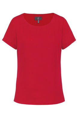 Greiff 6577 Damen-Chiffon Bluse kurzarm Regular Fit