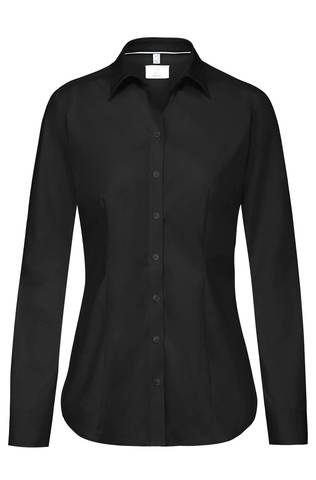 Greiff Premium 6592 Damen Bluse Regular Fit-langarm, schwarz
