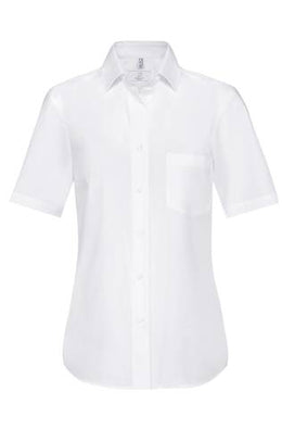 Greiff Basic 6651 Damenbluse halbarm Comfort Fit, weiß