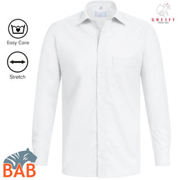 Greiff Basic 6665 Herren Hemd Regular Fit- weiß