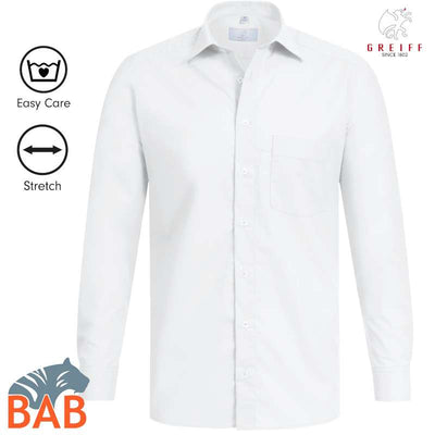 Greiff Basic 6665 Herren Hemd Regular Fit- weiß