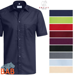 Greiff Basic 6666 Herren Hemd kurzarm in Regular Fit- weiß
