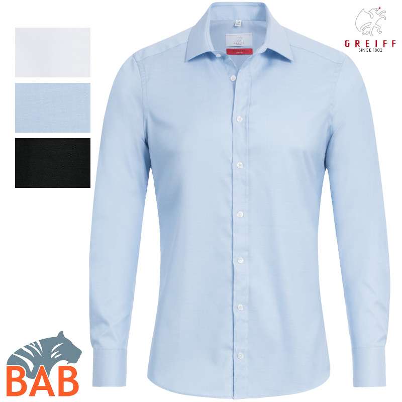 Greiff Modern 6689 Herren Hemd Slim Fit, weiß, bleu, schwarz,marine