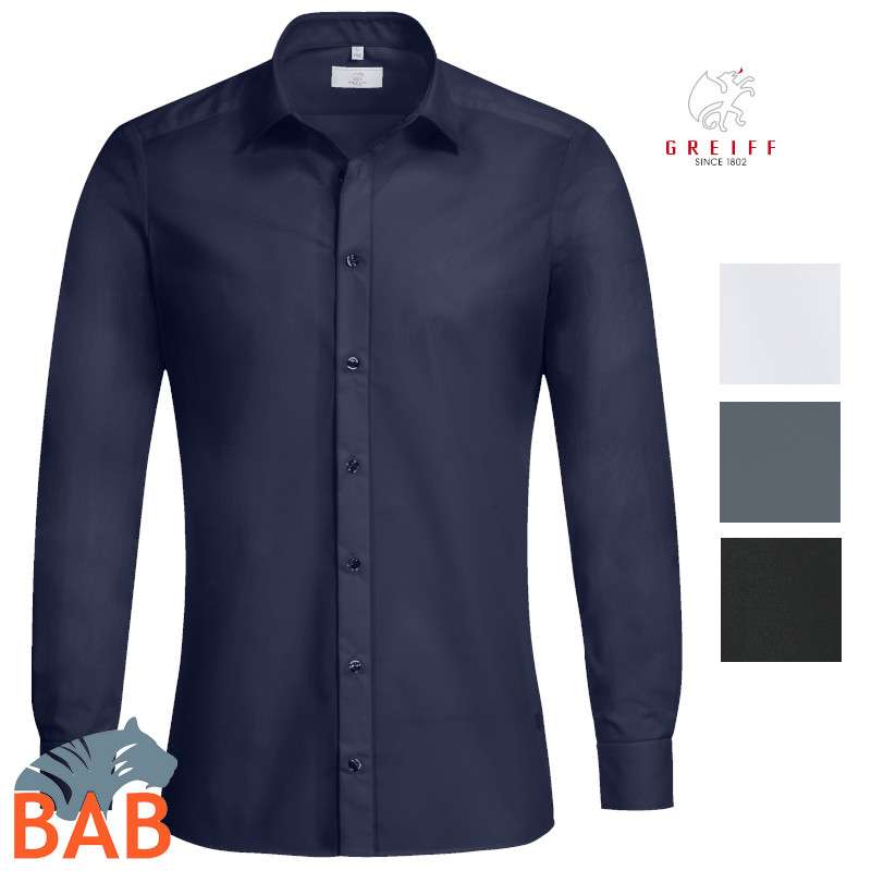 Greiff Basic  6720 Herren Hemd Slim Fit
