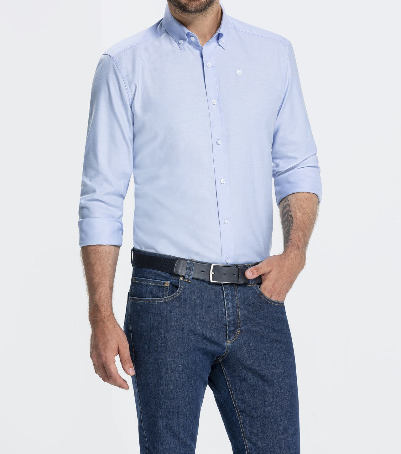 Greiff Casual  6723 Herrenhemd langarm Regular Fit, weiß
