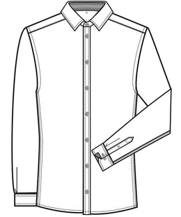 Greiff Modern 67271 Herren Hemd , Regular Fit, Stretch, weiß mit Kontrast