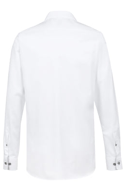 Greiff Modern 67271 Herren Hemd , Regular Fit, Stretch, weiß mit Kontrast