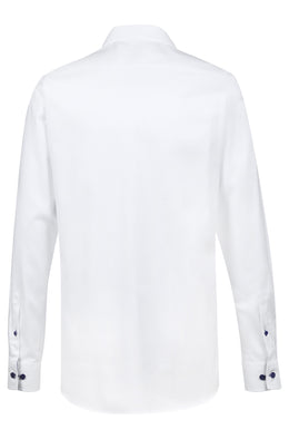 Greiff Modern 67271 Herren Hemd , Regular Fit, Stretch, weiß mit Kontrast